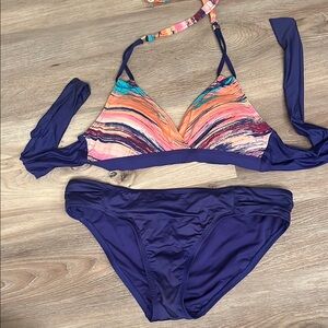 Liz Claiborne Blue Bikini Set